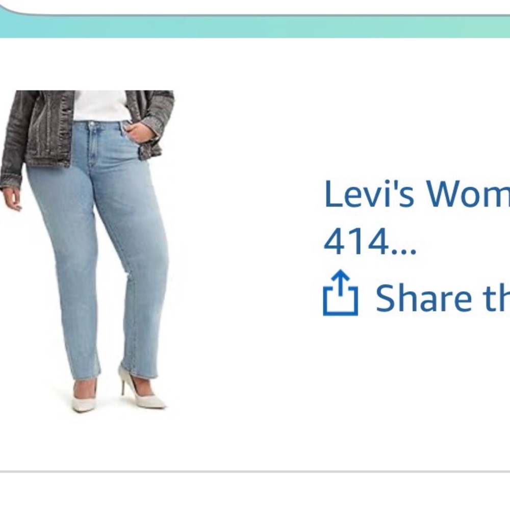 Levi's Women's 414 Light Blue Straight Leg Jeans